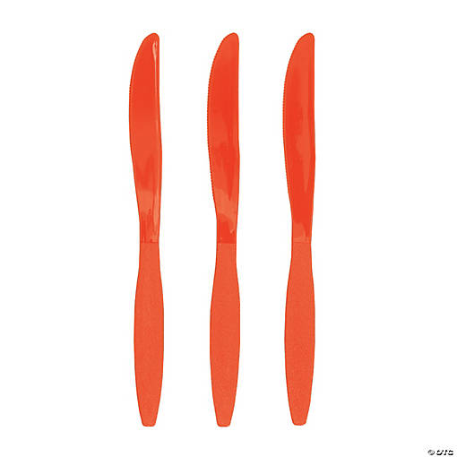 Bulk  50 Ct. Orange Plastic Knives