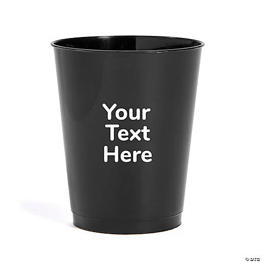 Bulk 50 Ct. Personalized Open Text Stadium Cups
