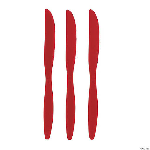 Bulk  50 Ct. Real Red Plastic Knives