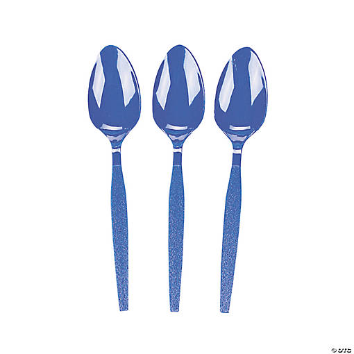 Bulk  50 Ct. Royal Blue Plastic Spoons