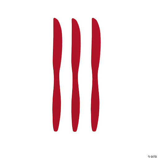 Bulk  50 Ct. Solid Color Plastic Knives