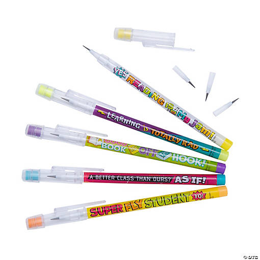 Bulk 50 Pc. 90s Theme Stacking Point Pencil Assortment
