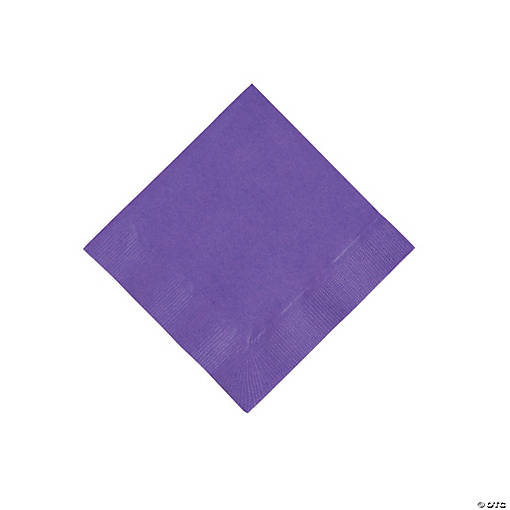 Bulk  50 Pc. Amethyst Beverage Napkins