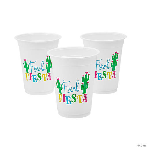 Bulk 50 Pc. Final Fiesta Plastic Disposable Cups