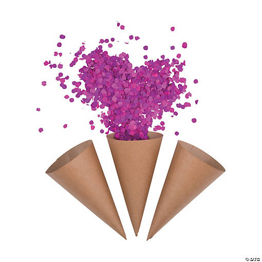 Bulk 50 Pc. Kraft Confetti Cones