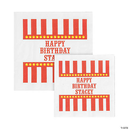 Bulk 50 Pc. Personalized Carnival Napkins