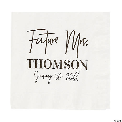 Bulk 50 Pc. Personalized Future Mrs. Luncheon Napkins
