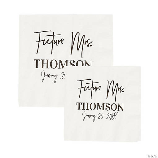 Bulk 50 Pc. Personalized Future Mrs. Napkins