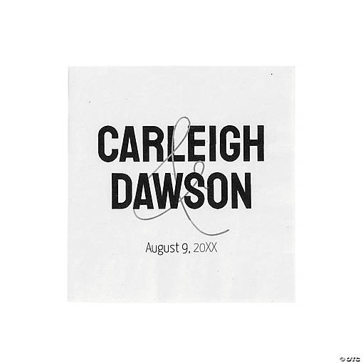 Bulk 50 Pc. Personalized Modern First Names Beverage Napkins