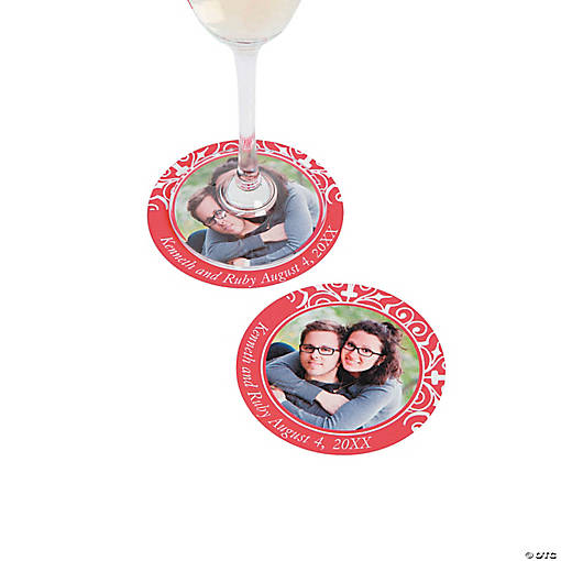 Bulk 50 Pc. Personalized Photo Flourish Coasters