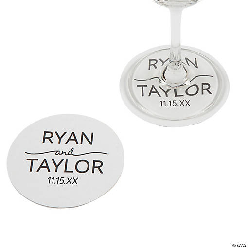 Bulk 50 Pc. Personalized Round Wedding Coasters