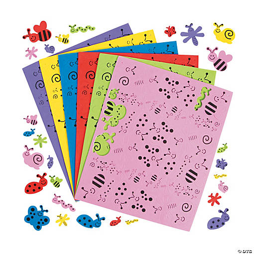 Bulk 500 Pc. Fabulous Foam Self-Adhesive Bug Shapes