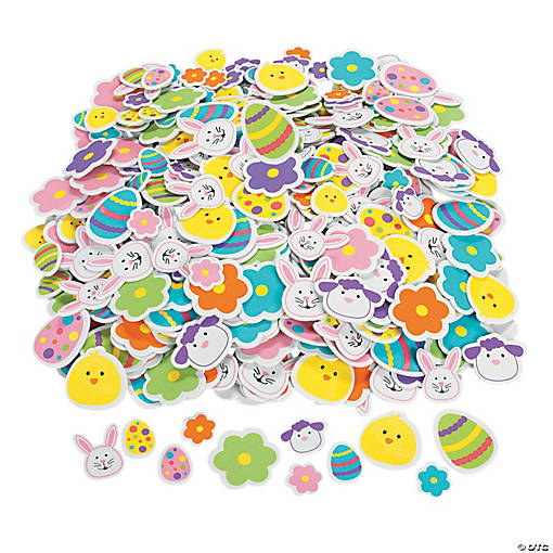 Bulk 500 Pc. Fabulous Foam Self-Adhesive Easter Shapes