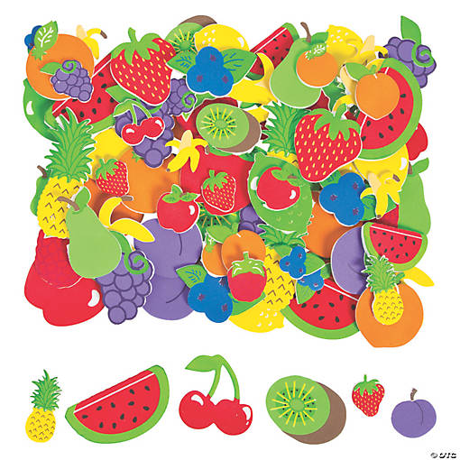 Bulk 500 Pc. Fruit Self-Adhesive Shapes