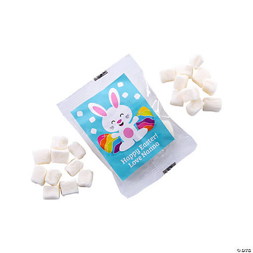 Bulk 57 Pc. Personalized Easter Bunny Poop Mini Marshmallow Fun Packs