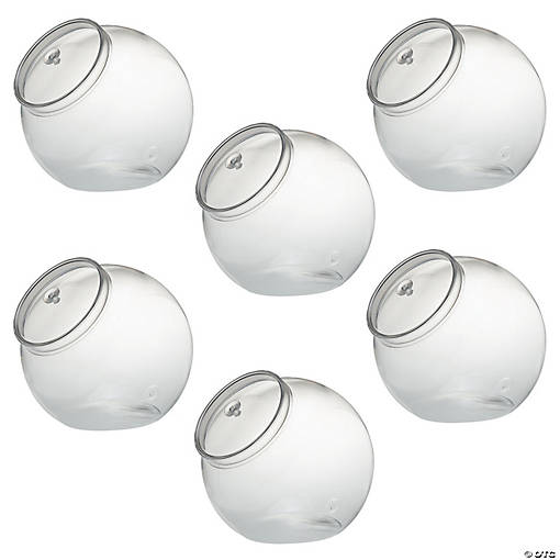 Bulk 6 Pc. Clear Plastic Containers with Lid