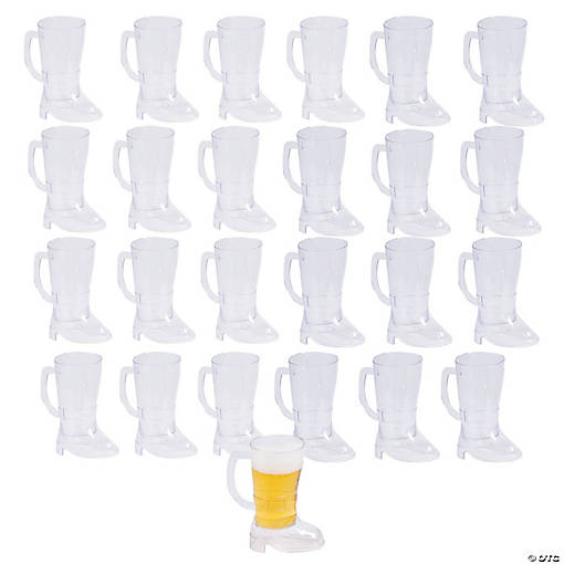 Bulk  60 Pc. Boot Plastic Beer Steins