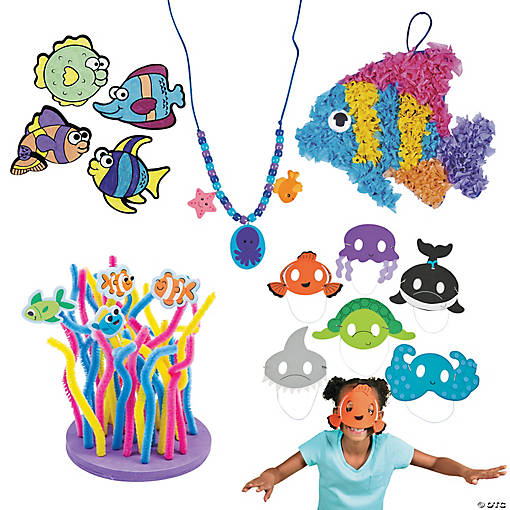 Bulk 60 Pc. Sea Creatures Craft Kit Assortment - Makes 60