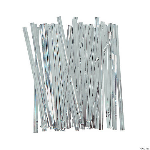 Bulk  600 Pc. Silver Metallic Twist Ties