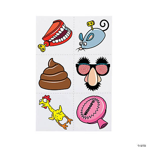 Bulk 72 Pc. Classic Gags Temporary Tattoos