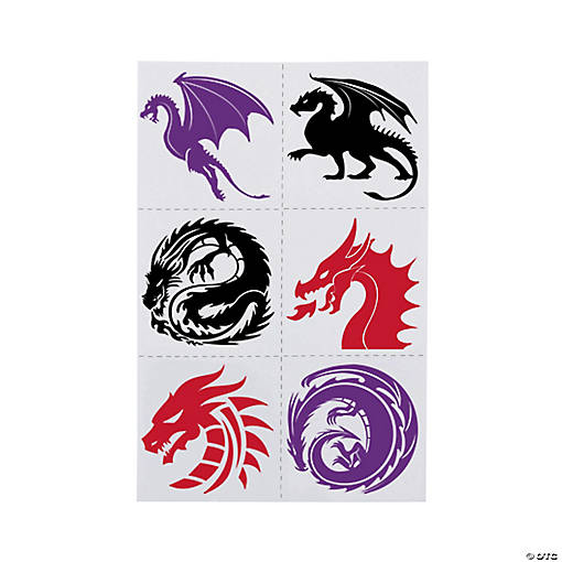 Bulk 72 Pc. Dragon Temporary Tattoos