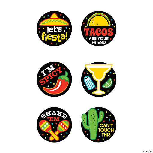 Bulk 72 Pc. Fun Fiesta Temporary Tattoos