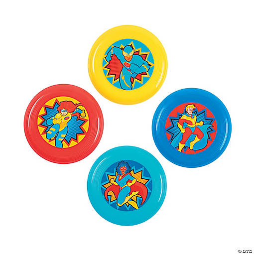 Bulk 72 Pc. Mini Superhero Flying Discs