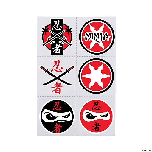 Bulk 72 Pc. Ninja Temporary Tattoos - 72 Pc.