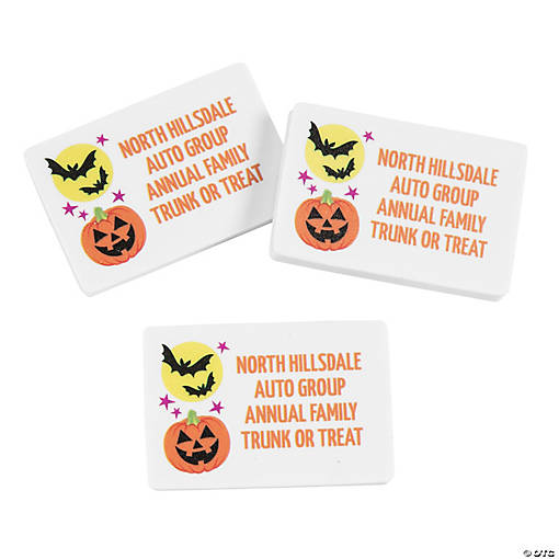 Bulk 72 Pc. Personalized Halloween Erasers