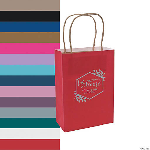 Bulk 72 Pc. Personalized Medium Welcome Gift Bags