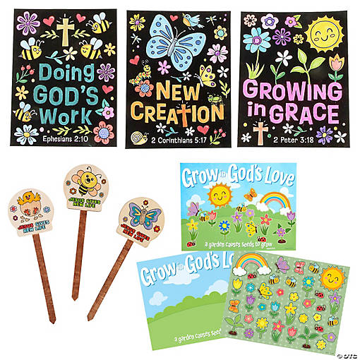 Bulk 72 Pc. Religious Spring Garden Activity Assortment