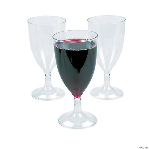 Bulk  75 Ct. Clear Plastic Wine Glasses