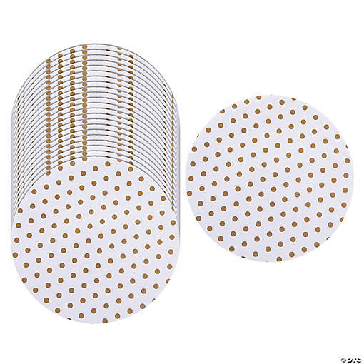 Bulk 96 Pc. Medium Gold Dot Serving Paper Liners