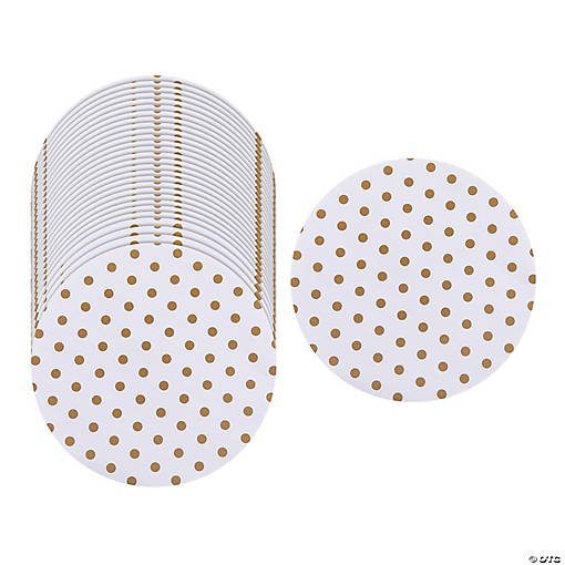 Bulk 96 Pc. Small Gold Dot Serving Paper Liners