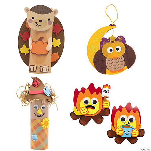 Bulk Fall Character Craft Kit Activity Assortment - Makes 48