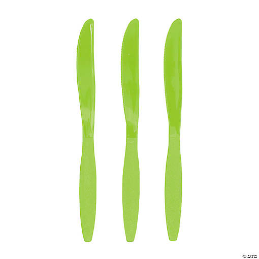 Bulk Fresh Lime Plastic Knives - 50 Ct.