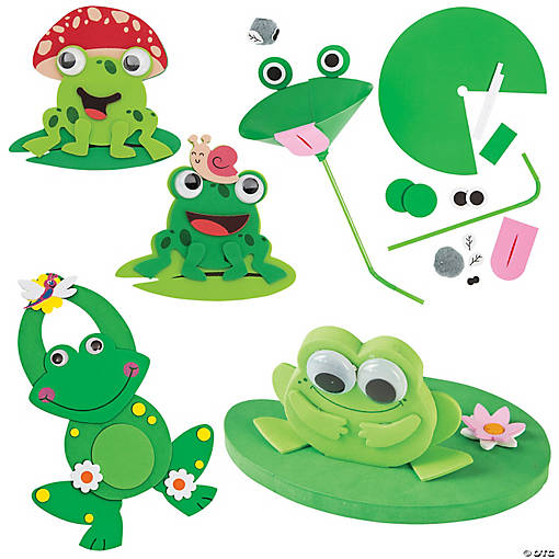 Bulk Funny Frog Craft Kit Assortment - Makes 48