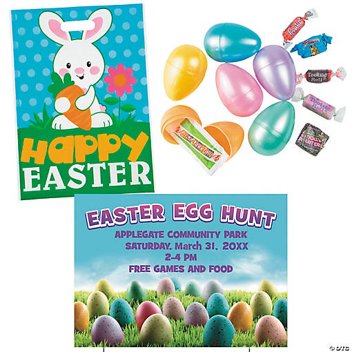 Bulk Personalized Candy-Filled Easter Egg Hunt Kit for 100