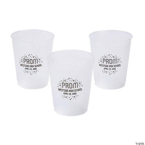Bulk Personalized Prom Frosted Reusable Plastic Cups