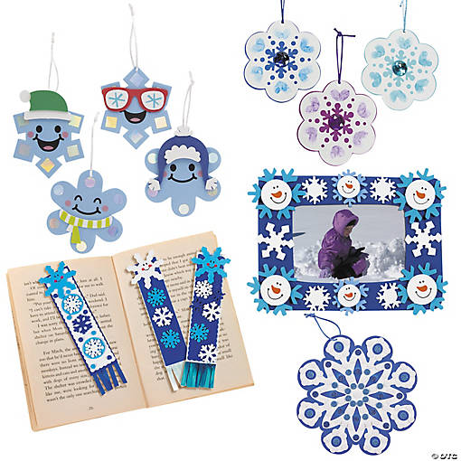 Bulk Snowflake Craft Kit Assortment - Makes 60