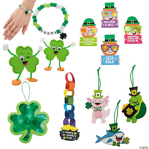 Bulk Super St. Patrick&amp;#8217;s Day Craft Kit - Makes 72