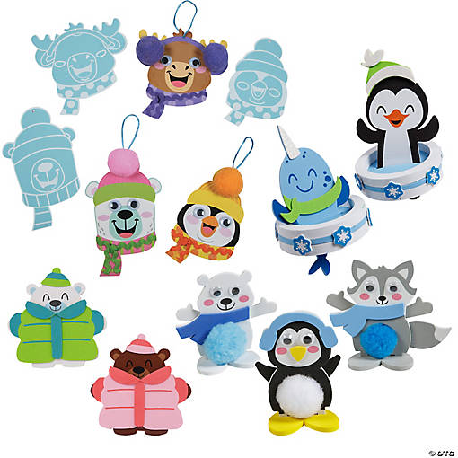Bulk Winter Character Craft Kit Assortment - Makes 48