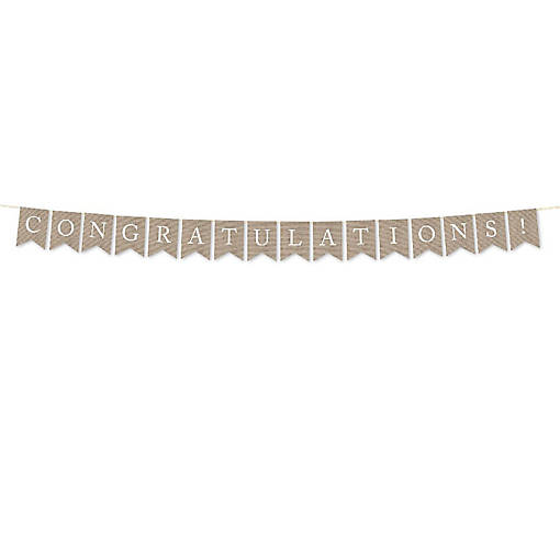 Burlap Congratulations - 4 x 5.5 Inch