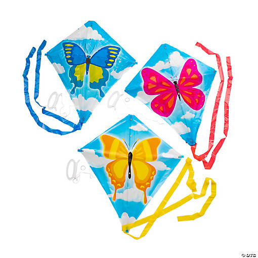 Butterfly Kites with Tail &amp;#8211; 12 Pc.