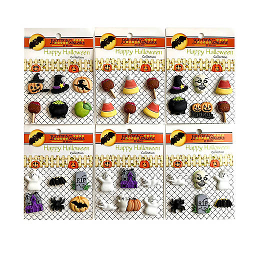 Buttons Galore and More 3D Novelty Buttons &amp;#8211; Halloween Button Bundle - 36 Pcs