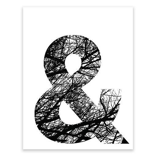BW Tree Branches Ampersand 8.5x11