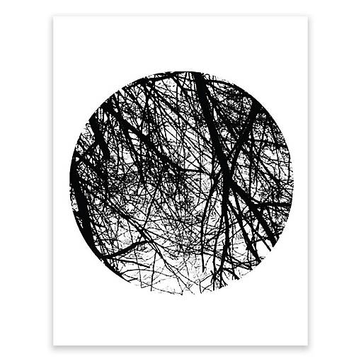 BW Tree Branches Circle 8.5x11