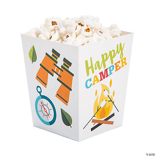 Camp Party Popcorn Boxes - 24 Pc.