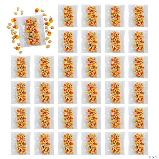 Candy Corn &amp; Peanuts Trail Mix Assortment - 32 Pc.