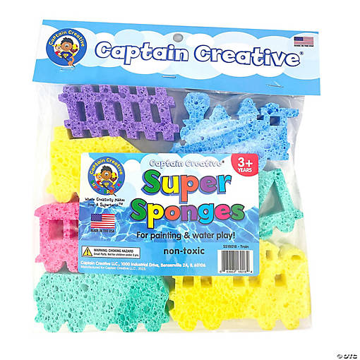 Captain Creative Super Sponges Train Pack